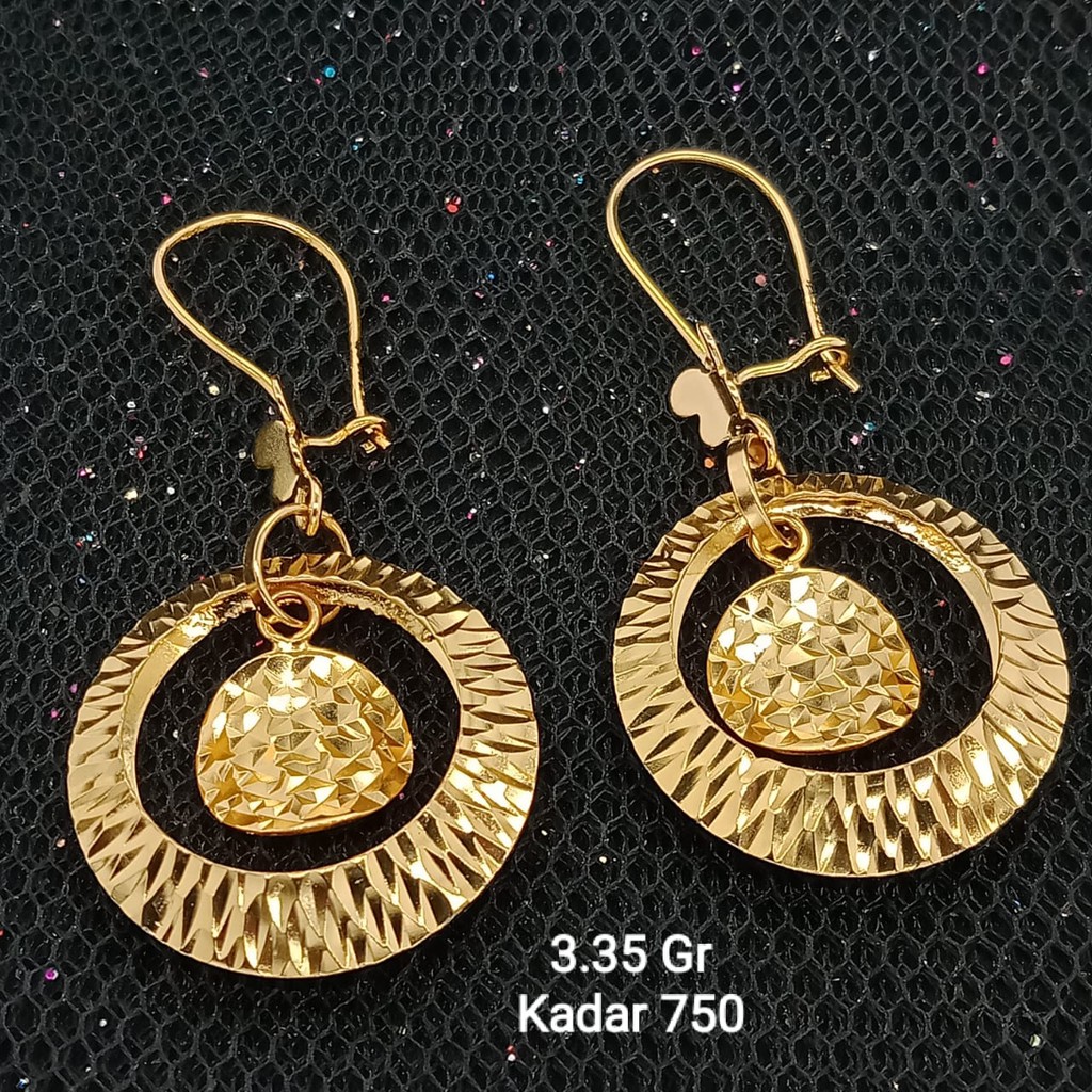 New Anting Emas 17 K - 3.35 gr Kadar 750 - 2348