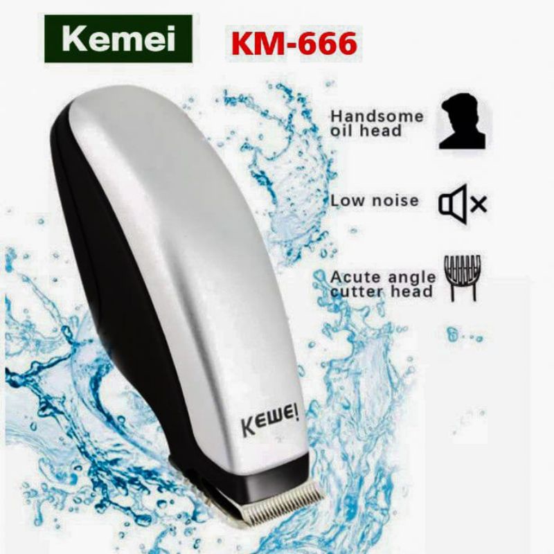 KEMEI KM-666 / Pemotong Bulu / Rambut Bayi / Dewasa Mini Electric Razor Beard Hair Trimmer Clipper + GRATIS 2PCS Baterai AA