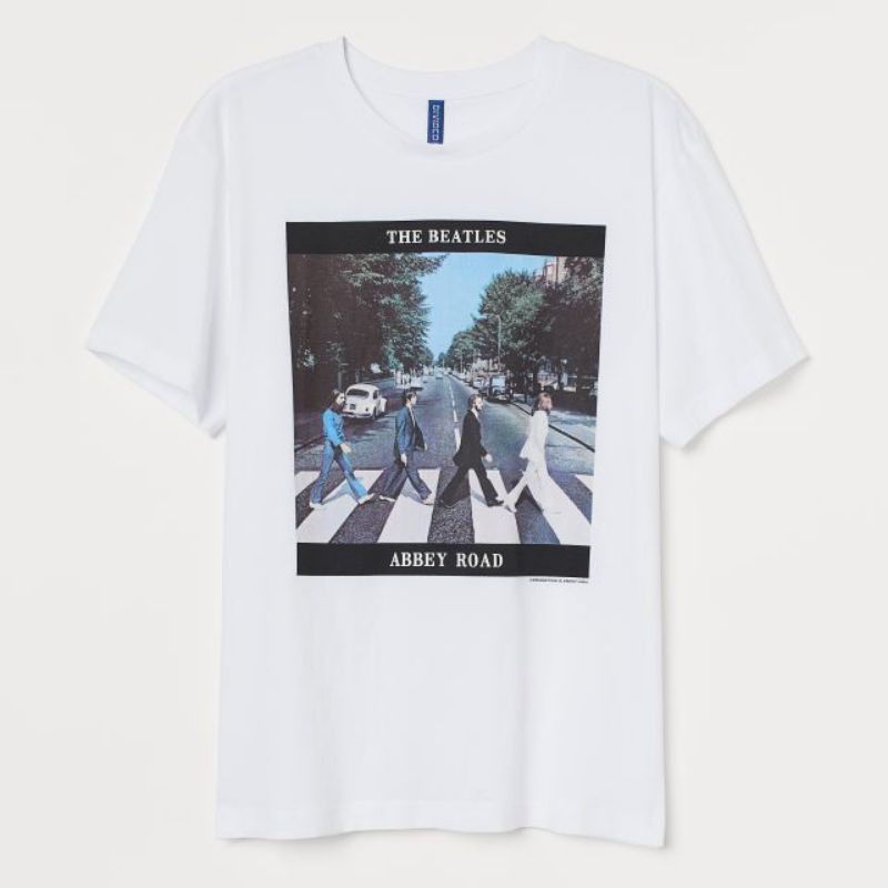 Tshirt | H&M Printed The Beatles Abbey Road White Original Fulltag Complete