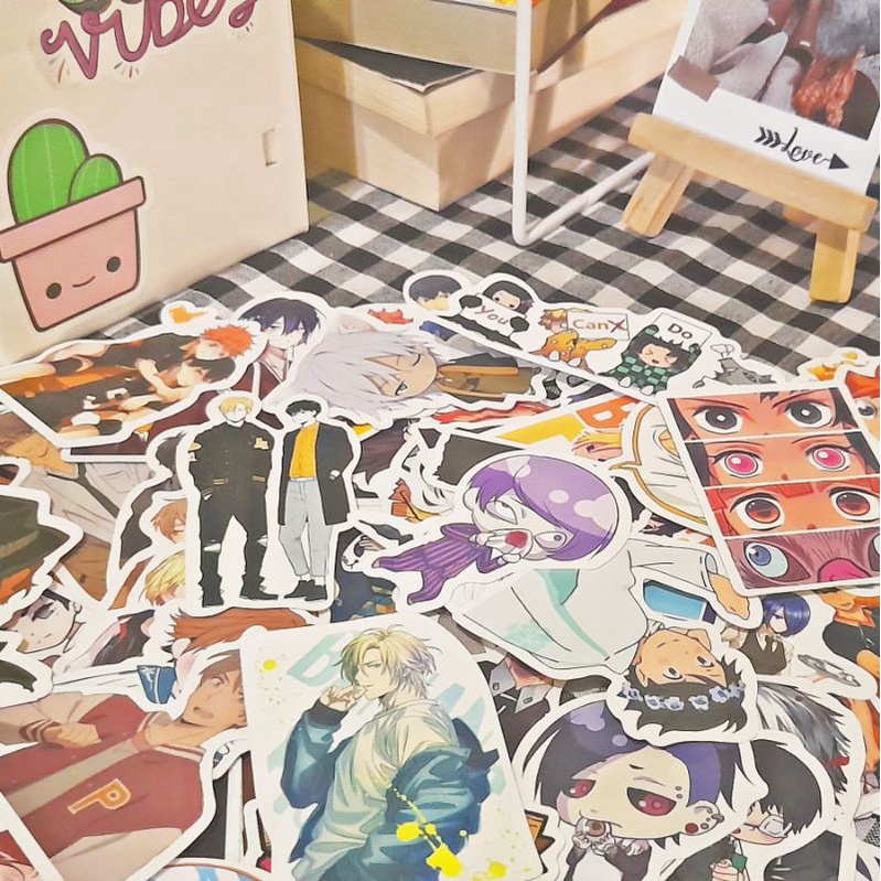 

STICKER ANIME RANDOM | LAMINASI GLOSSY & DOFF | STIKER ANIME HAIKYUU TOKYO GHOUL DEMON SLAYER BANANA FISH ATTACK ON TITAN BUNGOU STRAY DOGS THE MILLIONAIRE DETECTIVE BALANCE)