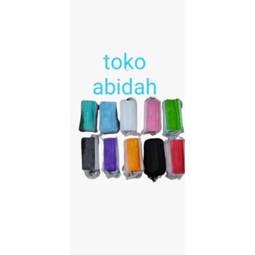 MASKER POLOS WARNA 3PLY ISI 50