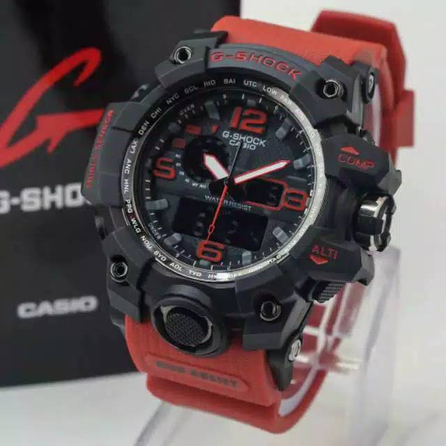 Jam Tangan Pria G Shock_Anti Air_Sport Dual time Free Batrai Cadangan