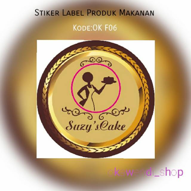 

STIKER LABEL PRODUK / STIKER KEMASAN / LABEL MAKANAN Design Kode: OK F06