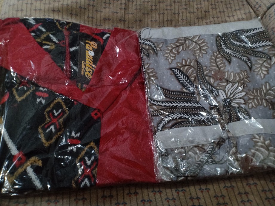 Tey-17 Batik Wanita Asj Sa Hrb026 Kenongo Kemeja Tosca Pendek