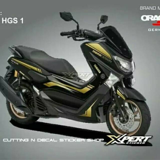 Cutting Sticker Yamaha Nmax Hitam Doff Terlaris Shopee Indonesia