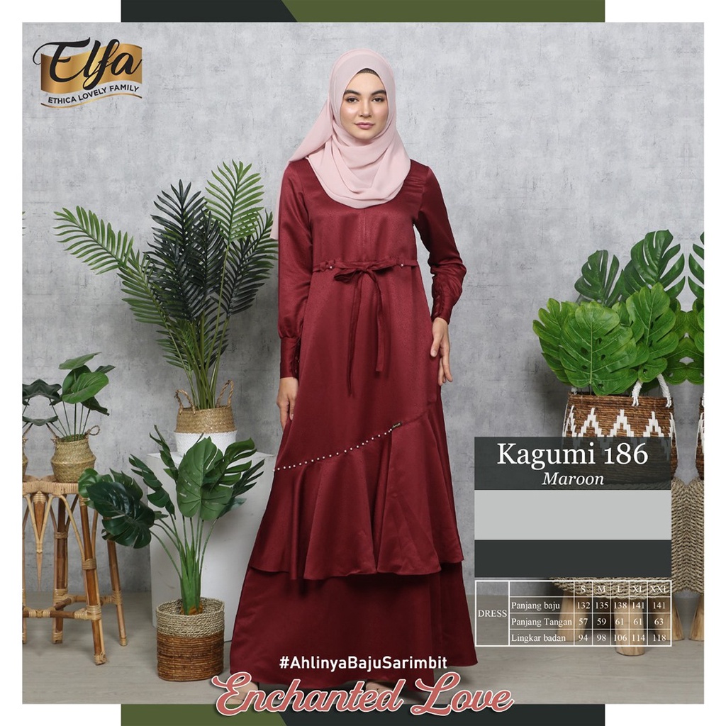 GAMIS TERBARU ETHICA KAGUMI 186 MAROON