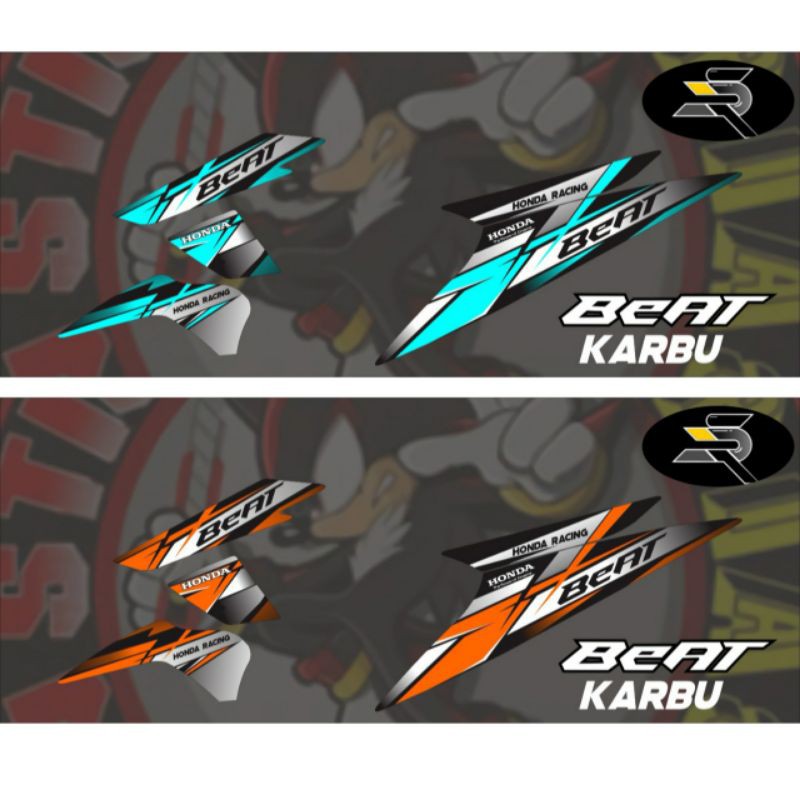 STRIPING VARIASI MOTOR HONDA BEAT KARBU / STICKER LIS MOTOR HONDA BEAT KARBU