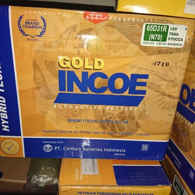 INCOE Gold N70 12V 70Ah aki mobil elf truck