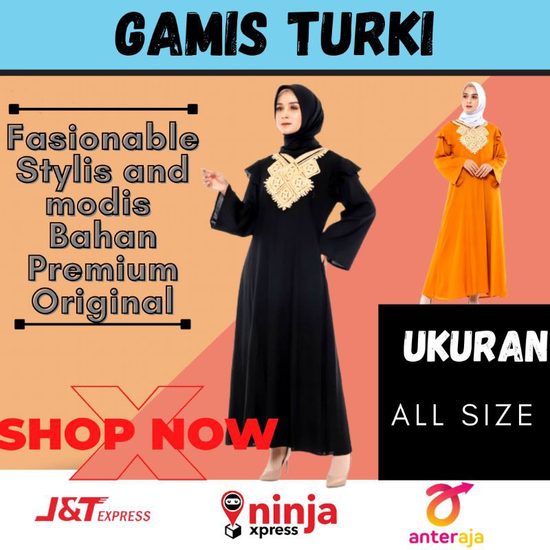 fashion dress gamis muslim gamis turki  original import terbaru kekinian A51 A52
