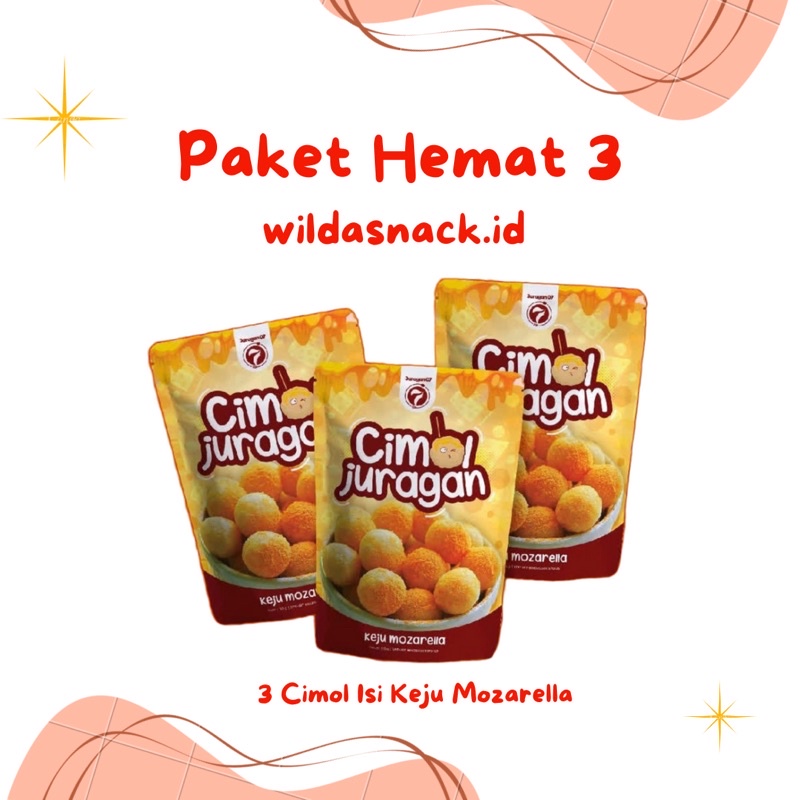 

Paket Hemat 3 | Cimol Isi Keju Mozarella + gift | isi 10 cimol | cemilan enak | makanan ringan | keju mozarella | keju | cimol | mozzarella cheese |snack | cemilan | camilan | makanan kering | makanan | cimol moza | cimol pedes | wilda snack | wildasnack