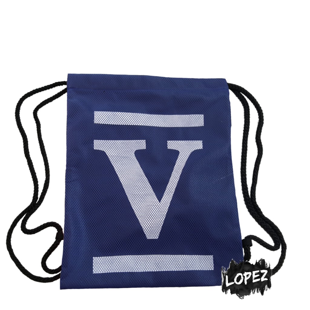 

Tas Jaring Angka Romawi / Tas Serut Roman Numerals / String Bag Alphabet Angka Huruf Jumbo Lopez