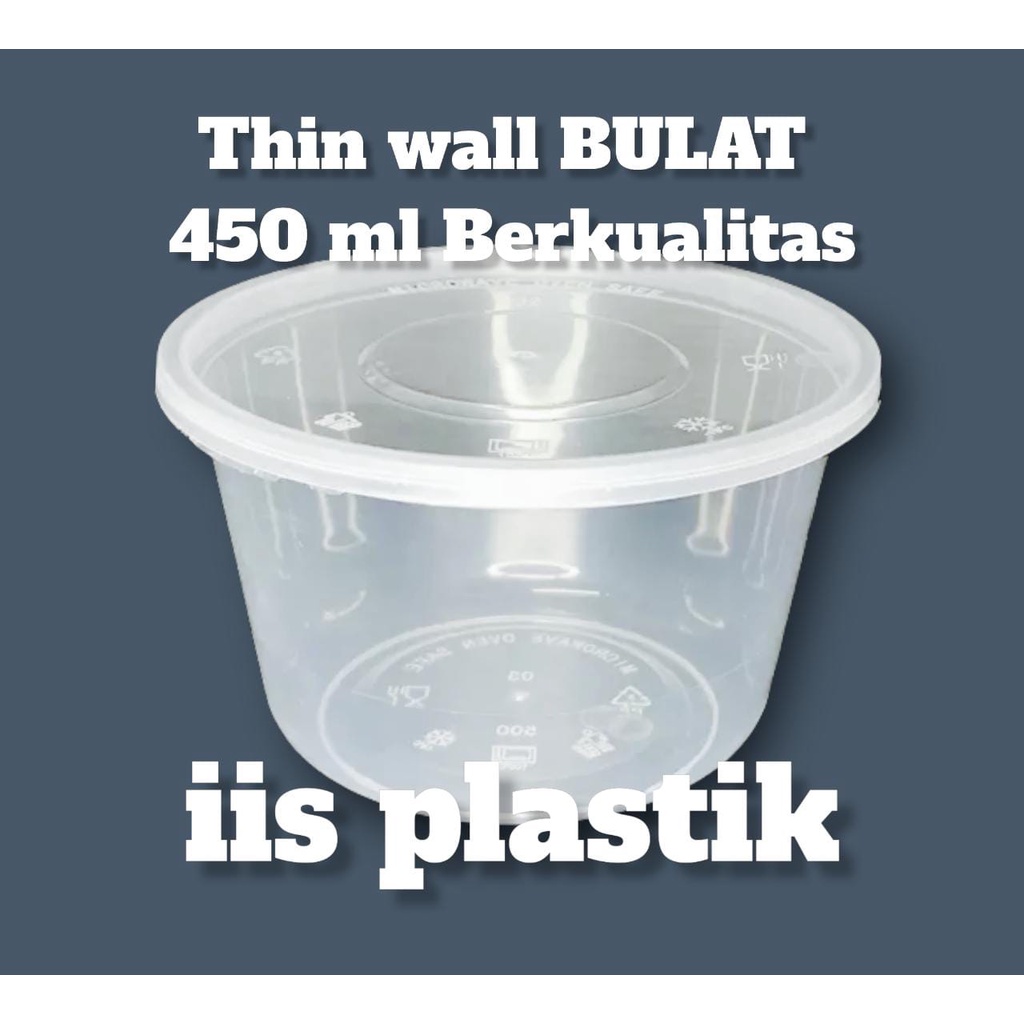 thinwall bulat 200 ml, 300 ml, 400 ml, 450 ml dan 500 ml isi 25 pcs perRoll