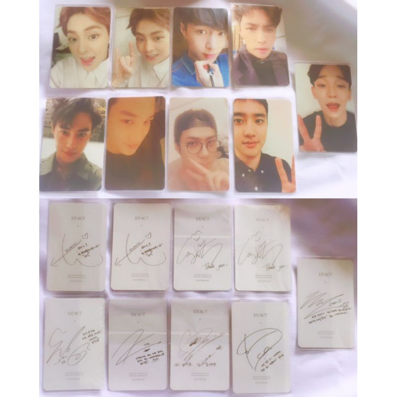 official photocard album ex'act exo luckyone monster xiumin lay suho kai sehun do khyungsoo chen
