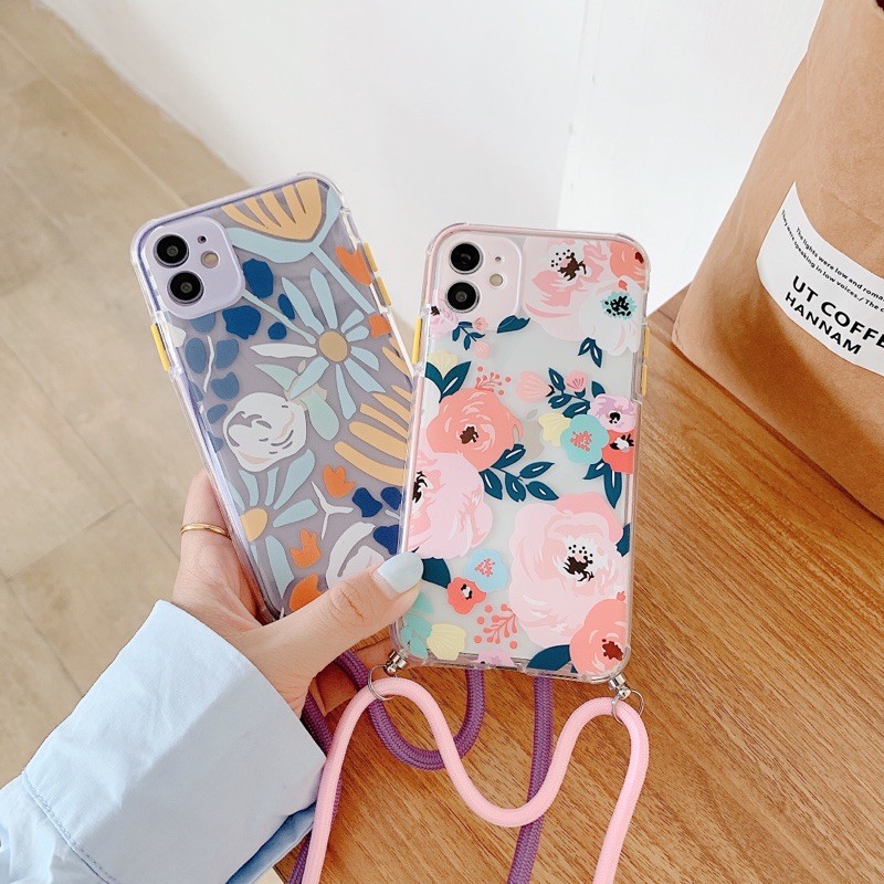 casing iphone sling / lanyard/ tali / selempang untuk iphone 12 pro, mini, promax, 7/8, X, iphone 11