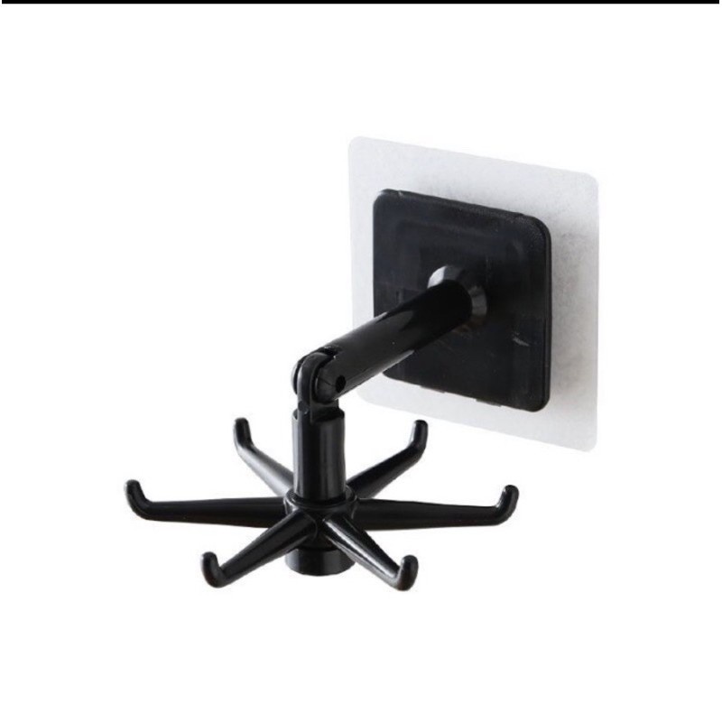 SHENAR, (COD) GANTUNGAN SPATULA TEMPEL 360 DERAJAT HOOK PUTAR SERBAGUNA MINIROTATING - Hitam