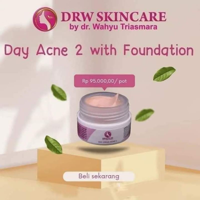 DAY CREAM 2 WHIT FOUNDATION FOUNDATION KRIM SIANG DAY CREAM ACNE CREAM PELEMBAB WAJAH ALAS BEDAK DAY