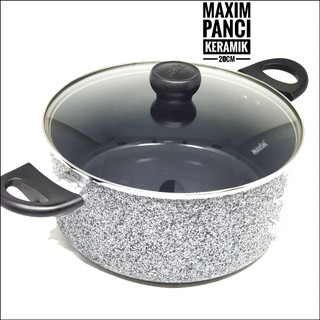 Wajan Panci Pot Anti Lengket Marble Ceramic Pot MAXIM Wajan Panci Pot Anti Lengket Marble Ceramic Pot MAXIM