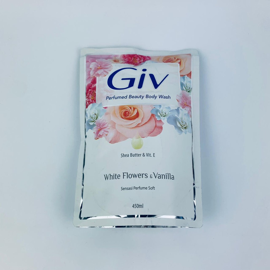 Giv Body Wash refill / Sabun Mandi Cair /White Flowers &amp; Vanilla/400ml