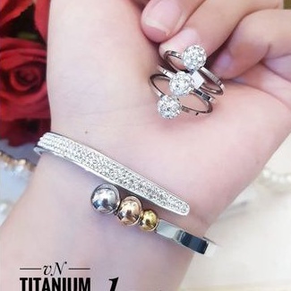 TiTanium set gelang cincin T42