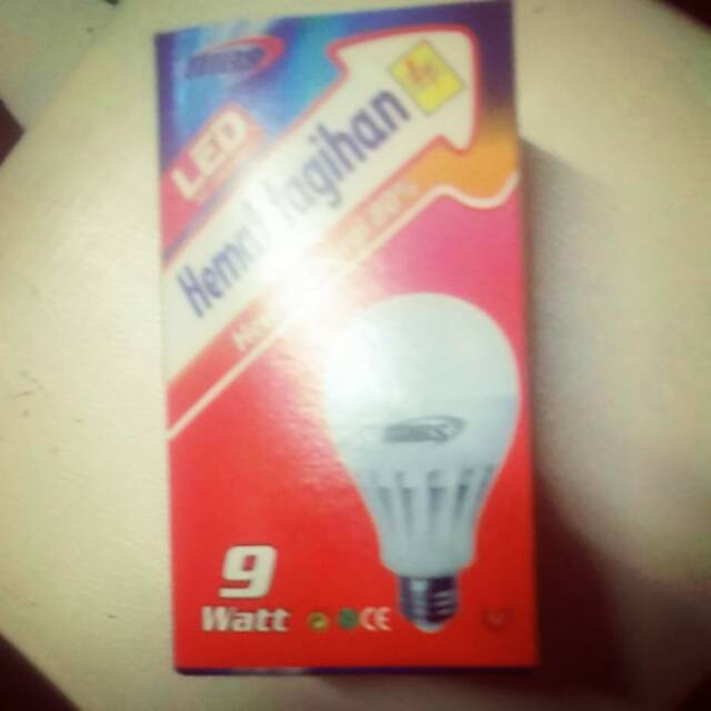 Led lampu 9 watt hemat energy 80%