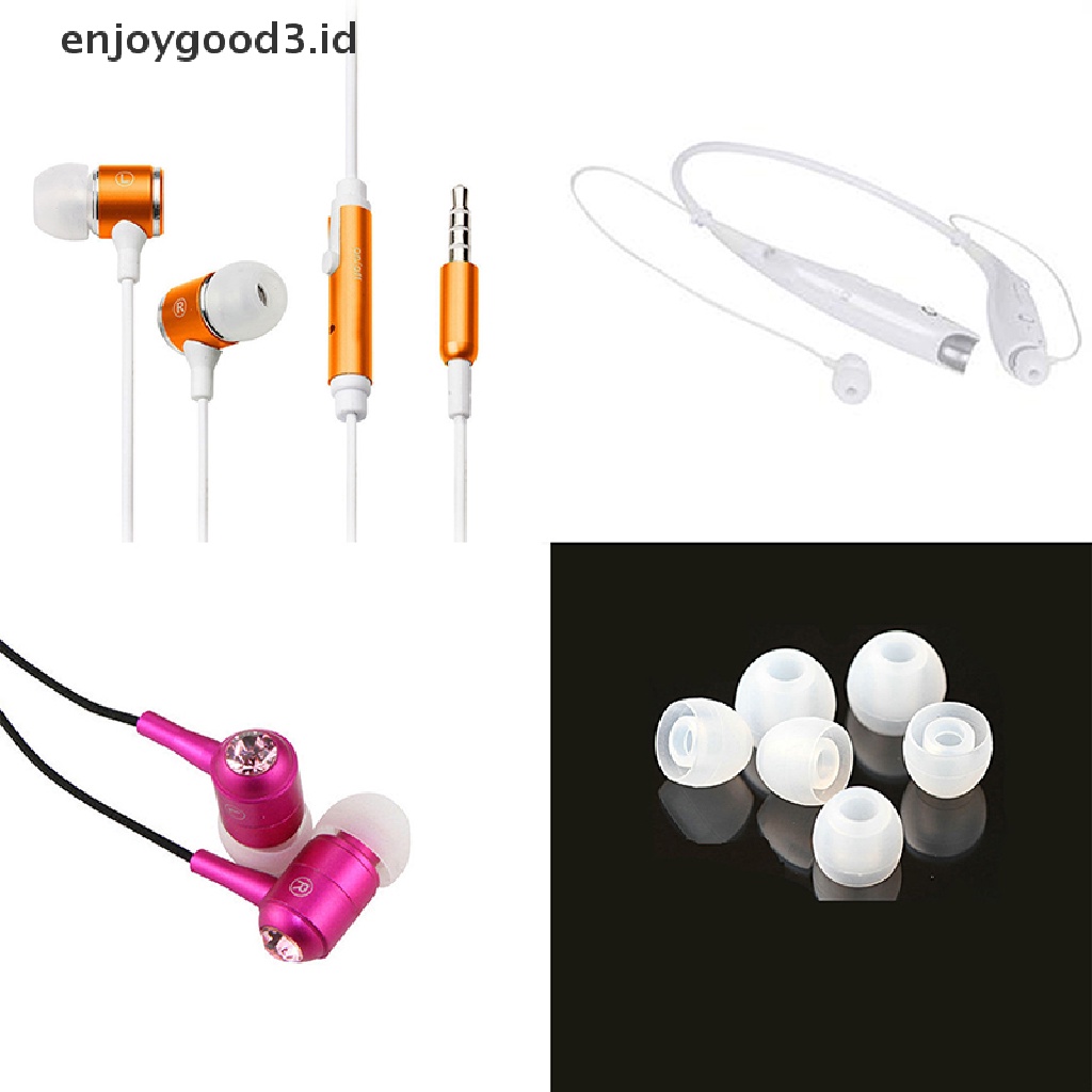 (Rready Stock) 50 Pasang Earbud Earphone Pengganti Bahan Silikon Transparan Ukuran Kecil (ID)