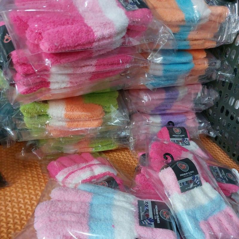 Sarung tangan rajut,bulu handuk,belang,polos,tebal,wooll,fesion,wanita,dewasa