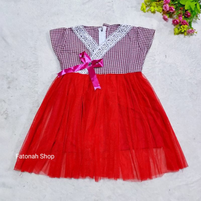 Dress anak 1 2 tahun baju anak cewek perempuan dress tutu tile kimono renda ( kimono japan renda )