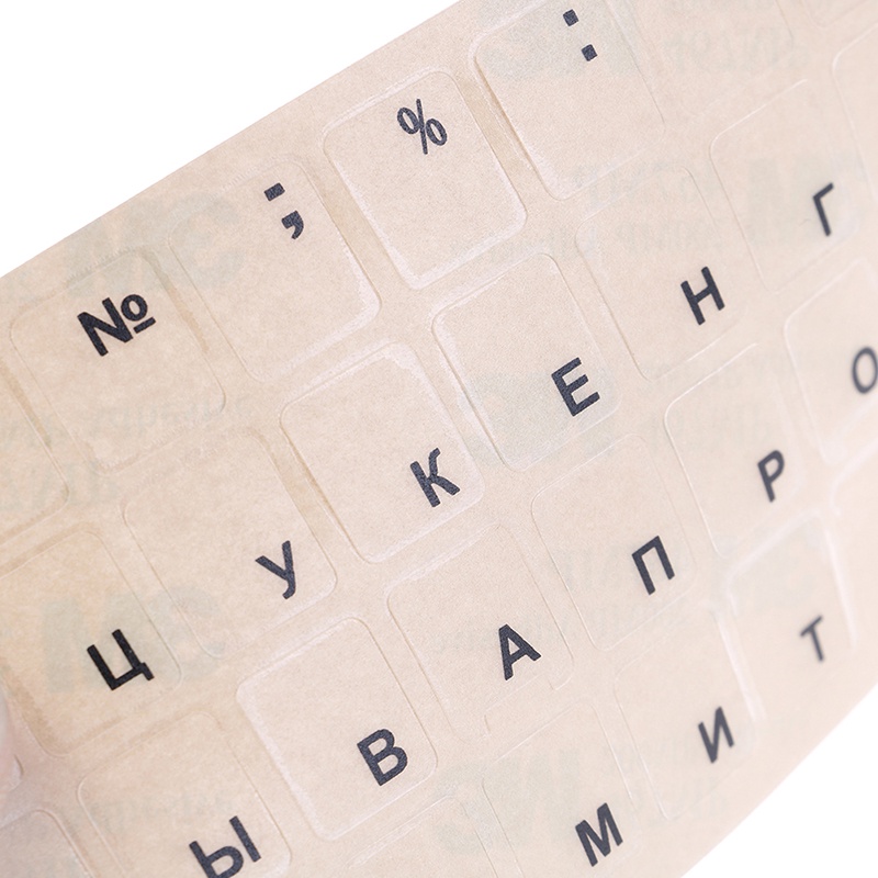 (LUCKID) Stiker layout keyboard Standar Rusia