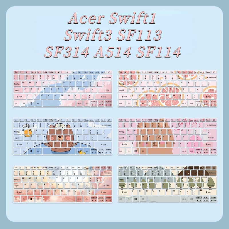 Film Pelindung Debu Keyboard Motif Kartun Bunga Untuk Acer Swift1 Swift3 SF113 Sf1114 A514 SF114-52G Film keyboard laptop