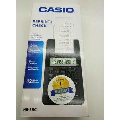 

Kalkulator Casio Portable Printer HR - 8 RC Reprint And Check