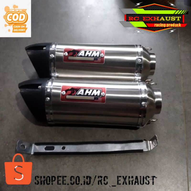 silicer AHM inlet 50mm / silincer AHM M3/ tabung knalpot AHM/ silincer AHM OVAL