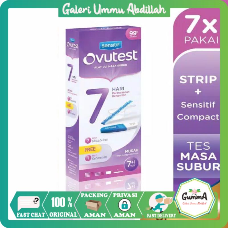 Ovutest Seven Days Plan Alat Tes Kesuburan Ovutest 7 Days Free 1 Pac Sensitif Compact