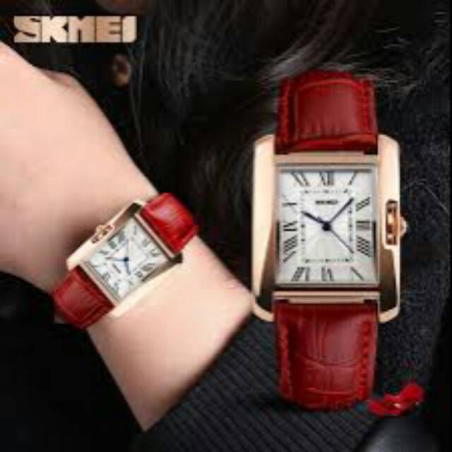 Jam tangam cewek SKMEI 1085 leather original tahan air