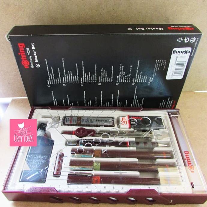 

(BISA COD) ROTRING Rapido College Set 0.1/0.3/0.5 Technical Drawing Pen TERBAIK Kode 742