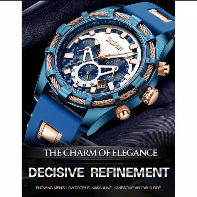 Jam Tangan Pria Biden Original YN 0117 Blue