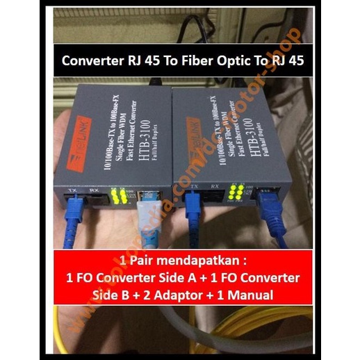 Media Converter Fo - Fo Converter Single-Mode 10/100Mbps