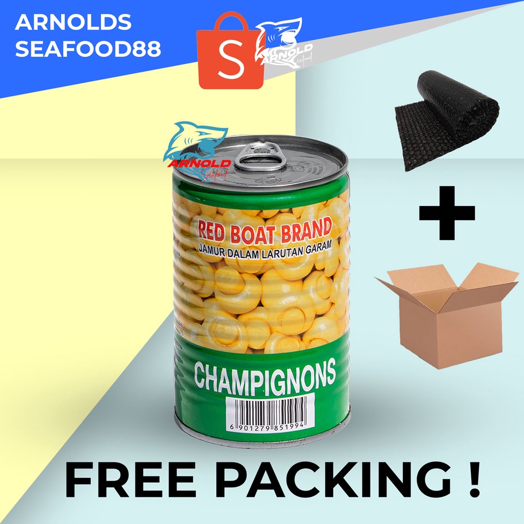 

jamur kancing red boat 425gr / Red Boat mushroom (free packing)