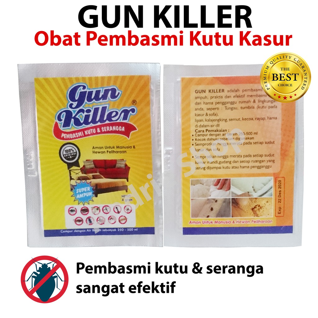 GUNKILLER SACHET Pembasmi Kutu Kasur Kutu Busuk Sofa Tembila dll