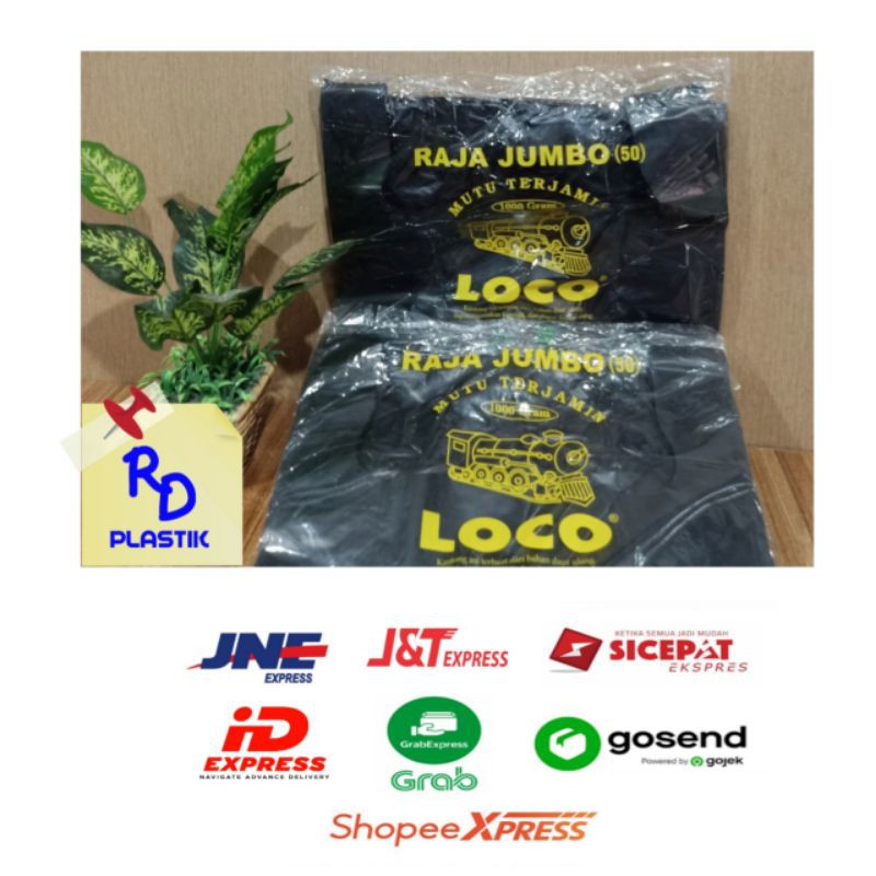 Jual Kantong Plastik Kresek Loco Hitam Ukuran 50 Raja Jumbo Shopee Indonesia 8683