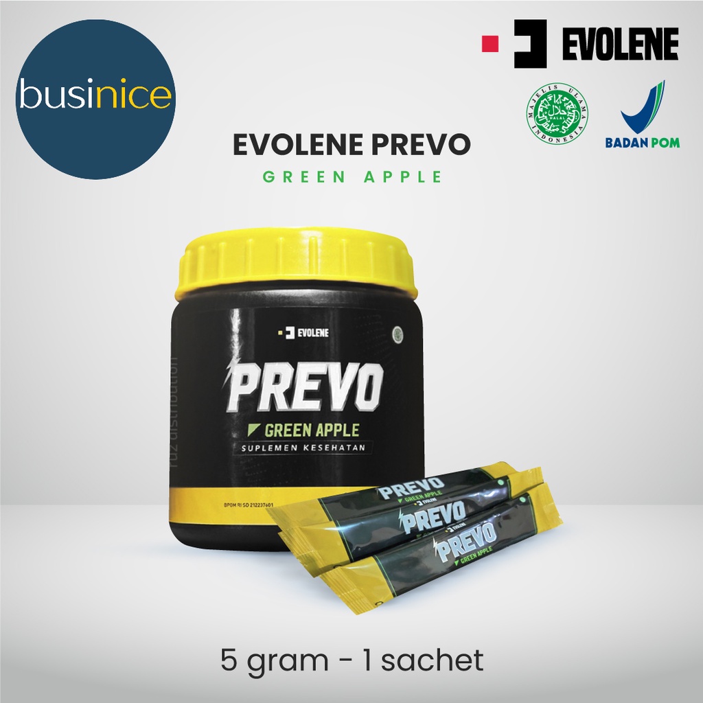 Evolene Prevo 225 gram 45 serving Pre Workout PWO BPOM Halal