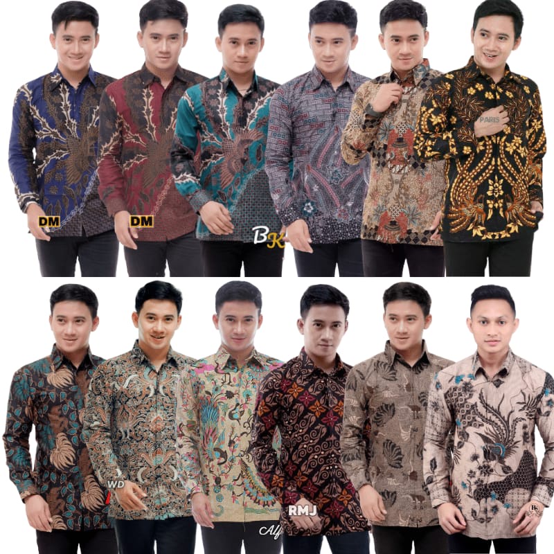 KEMEJA BATIK PRIA LENGAN PANJANG SIZE M L XL XXL BSWART Batik HRB026 kenango panjang padi