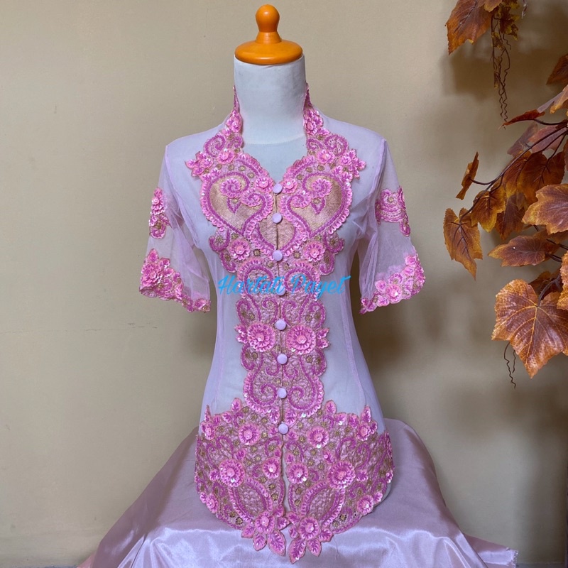 Kebaya Atasan Tangan Pendek Full Payet / Kebaya Pagar Ayu / Kebaya Wisuda Modern / Kebaya Among Tamu