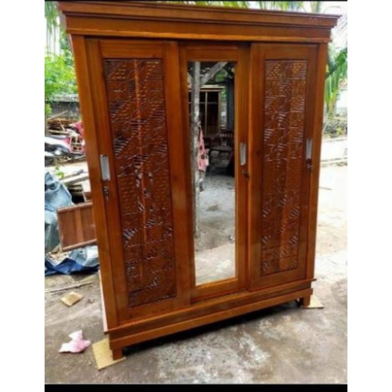 jati 3 pintu sliding slide sorong pintu dorong