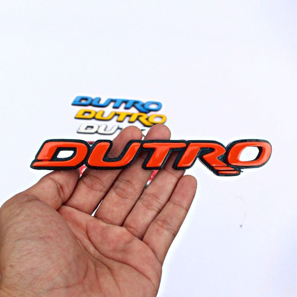 EMBLEM VARIASI MOBIL TULISAN DUTRO / AKSESORIS EKSTERIOR MOBIL DUTRO