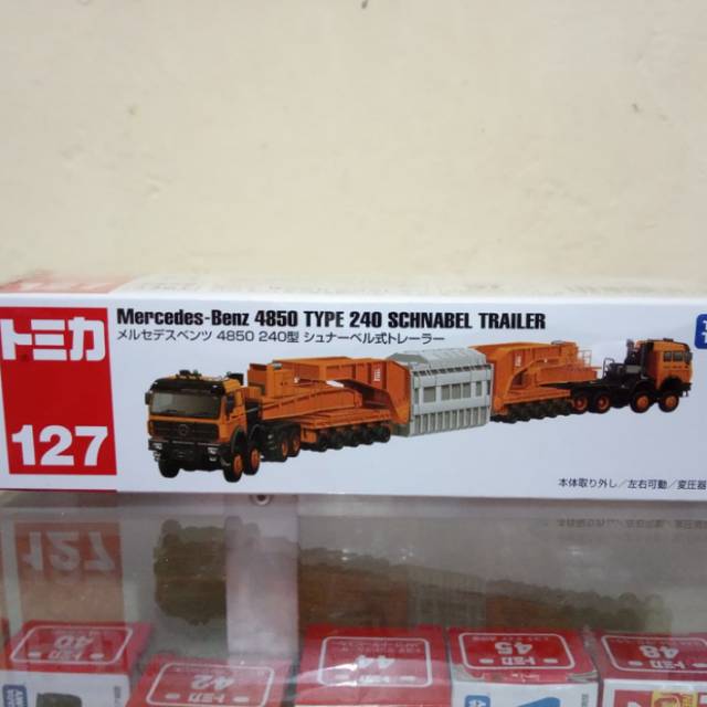 Diecast truk Mercedes Benz 4850 truck Tomica long no 127 mainan anak murah