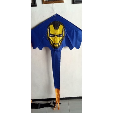 layang layang kain motif ironman