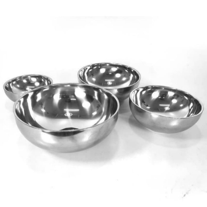 Mangkok Stainless 2 Lapis (anti panas)