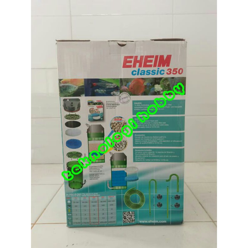 Filter Saringan External Eheim Classic 350 Canister 2215 Paket Lengkap Media