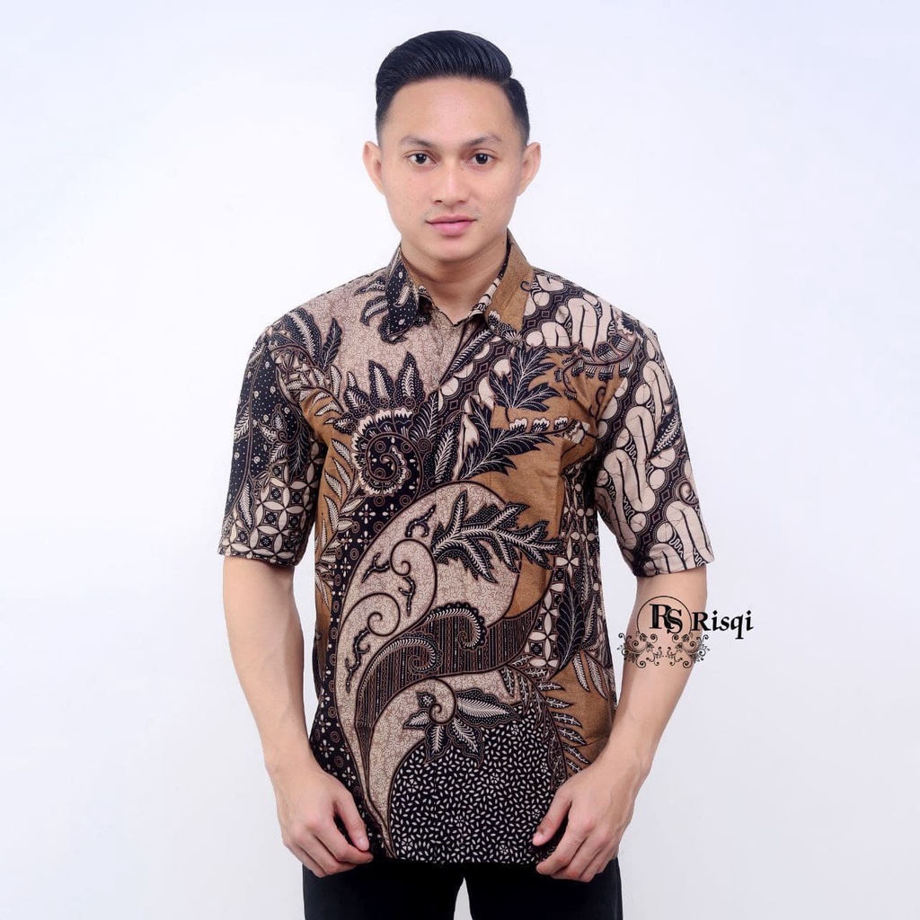 BATIK PRIA LENGAN PENDEK - HEM BATIK PRIA LENGAN PENDEK - BAJU BATIK PRIA LENGAN PENDEK JUMBO M L XL XXL