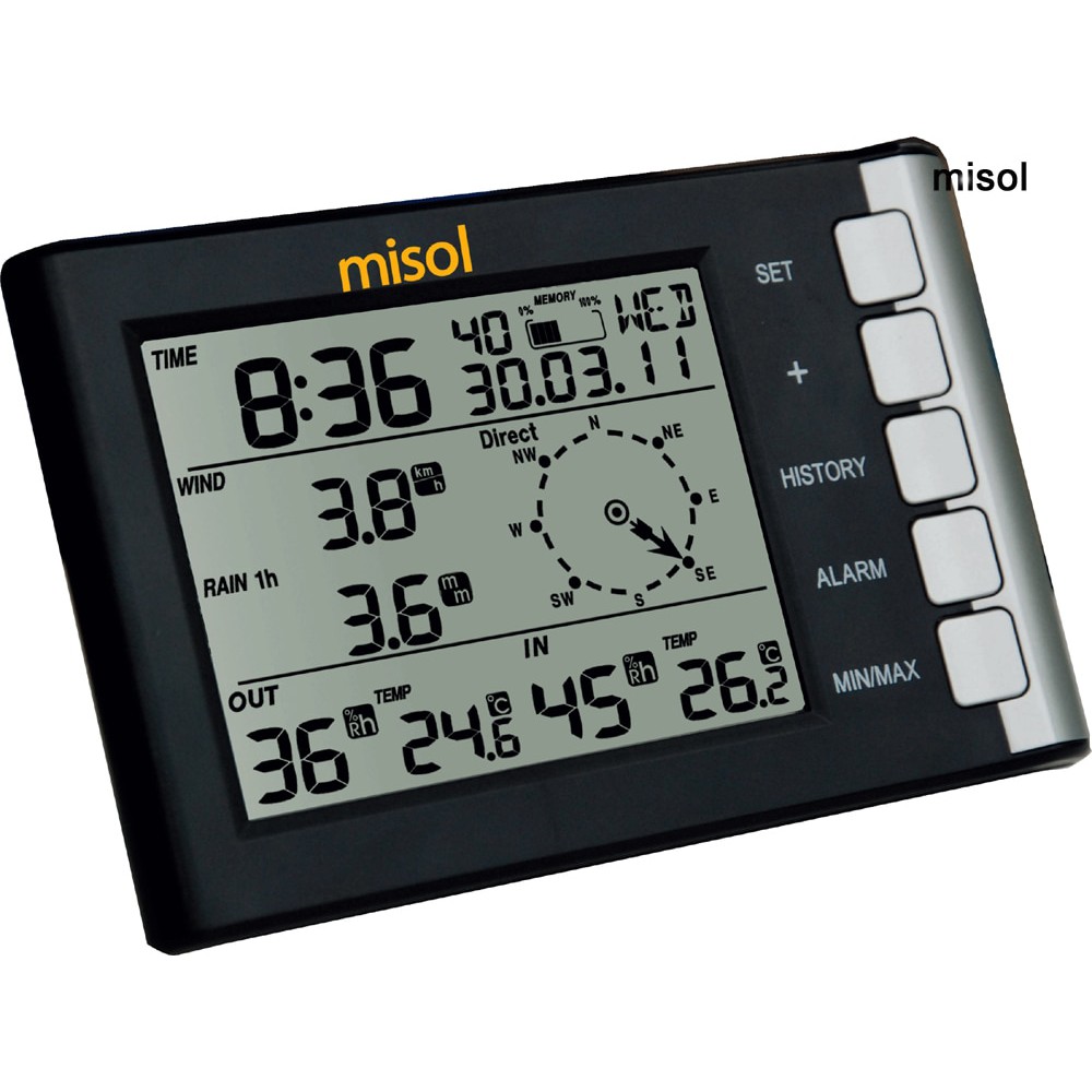 Wireless Weather Station Professional MISOL Wind Rain Humidity Gauge